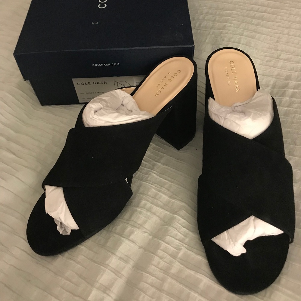 NWT!! Cole Haan Gabby Suede Block Heel